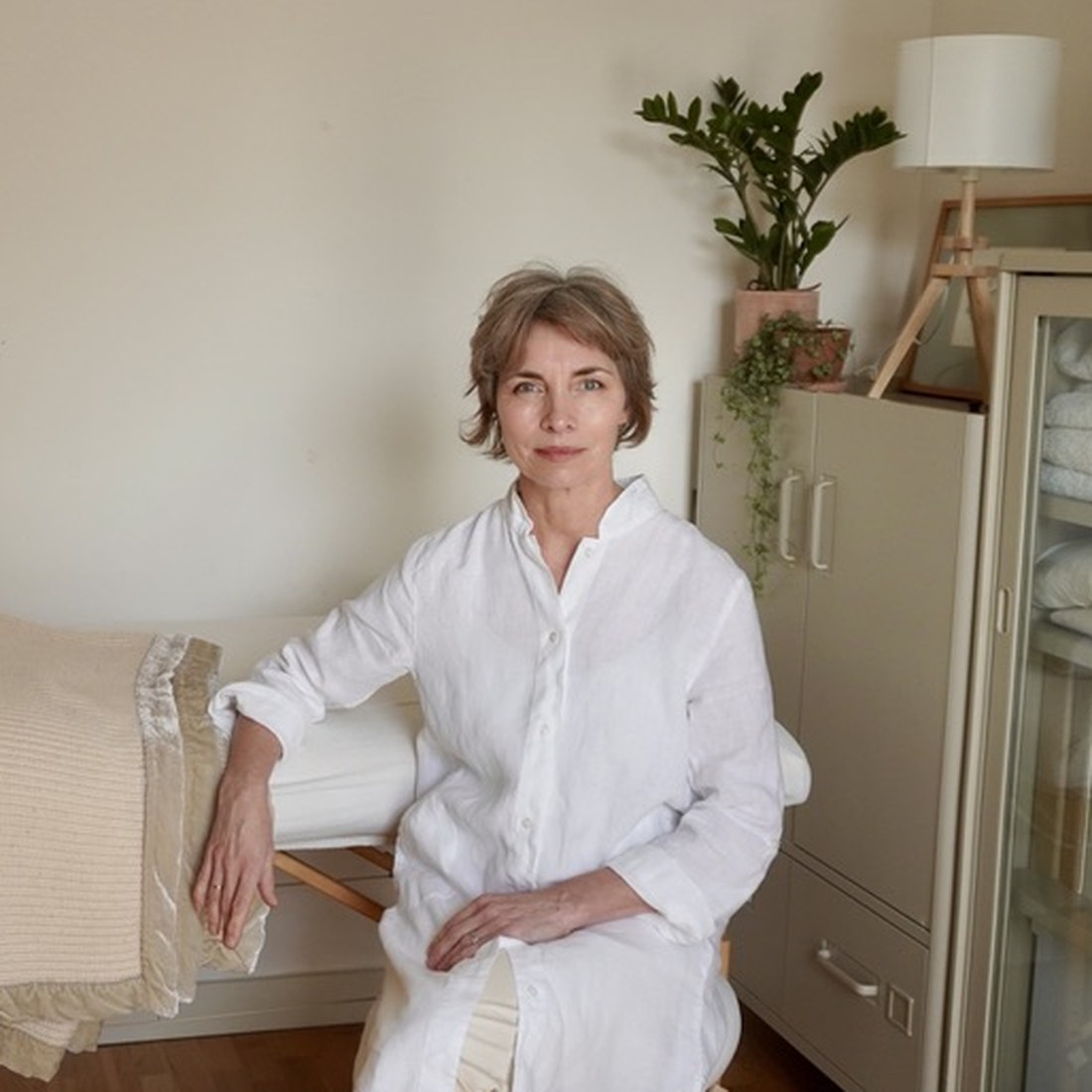 Corinna in her treatment room